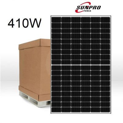 Fotovoltický panel Sunpro 410Wp MONO čierny rám aj sklo – paleta 36 ks